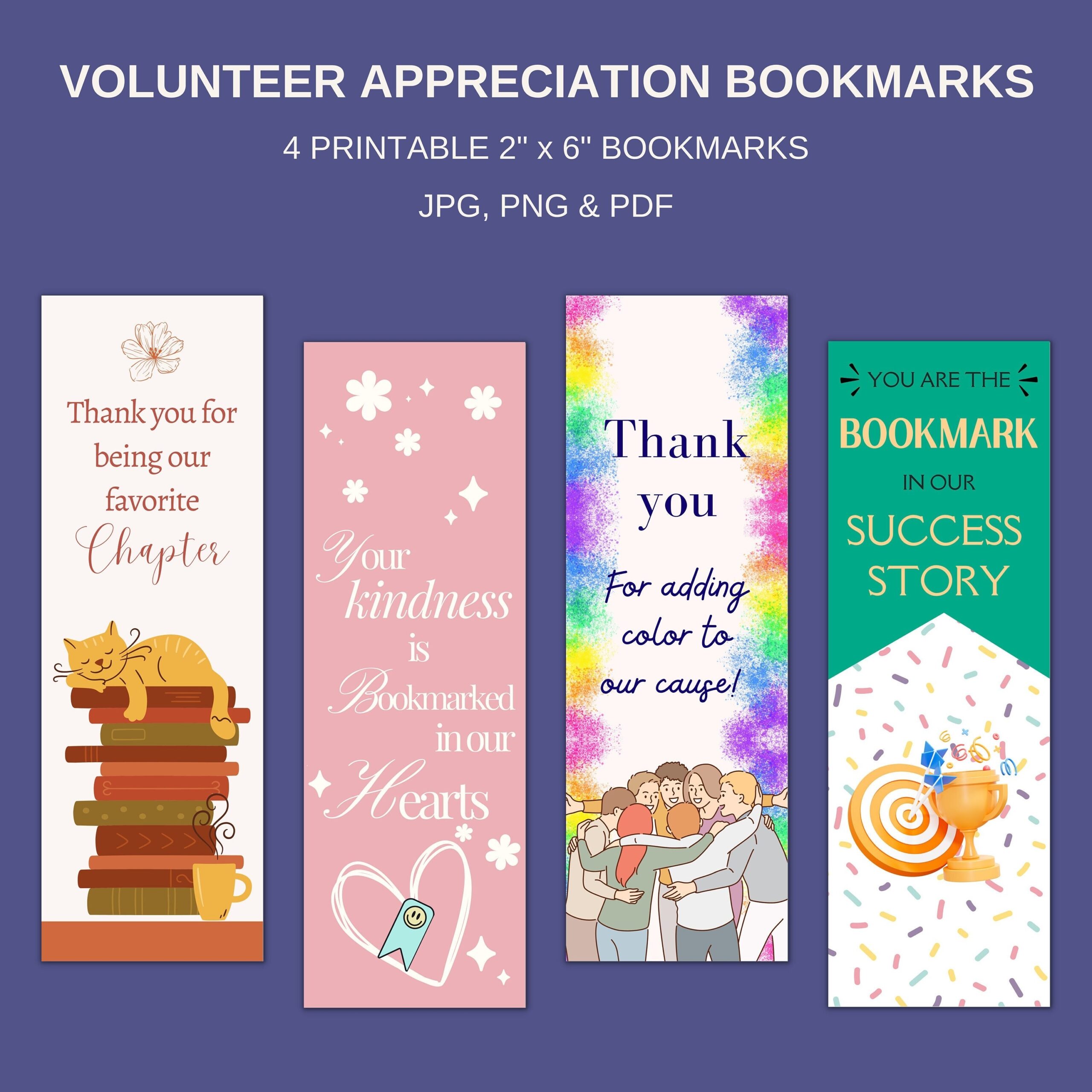 Primary School Volunteer Thank You Bookmark Printable