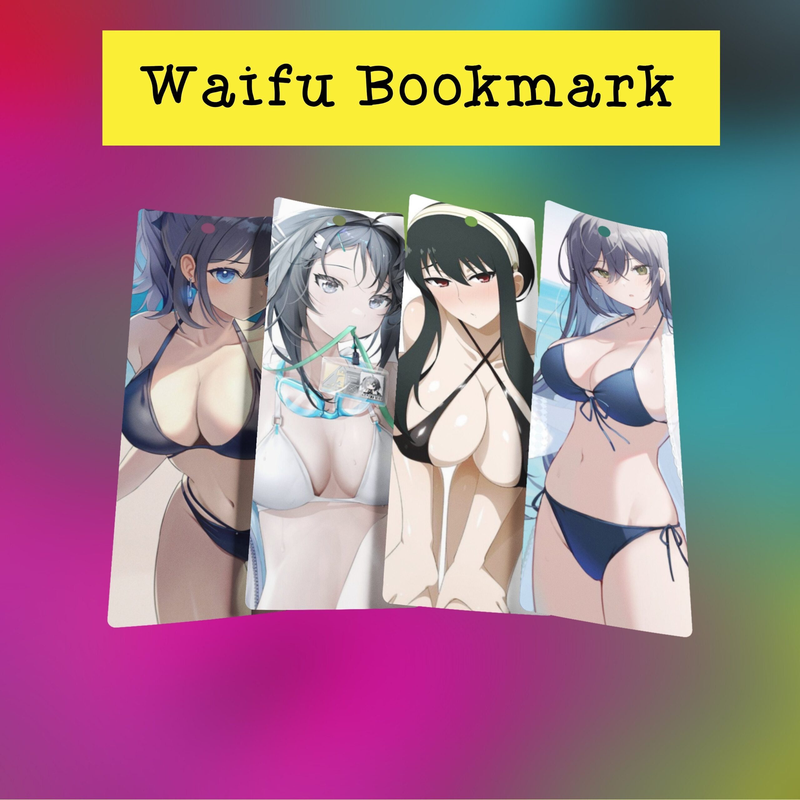 Big Boob Anime Girl Bookmarks Printable